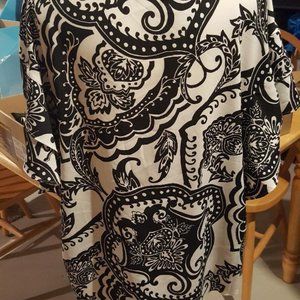 Black and white floral shirt